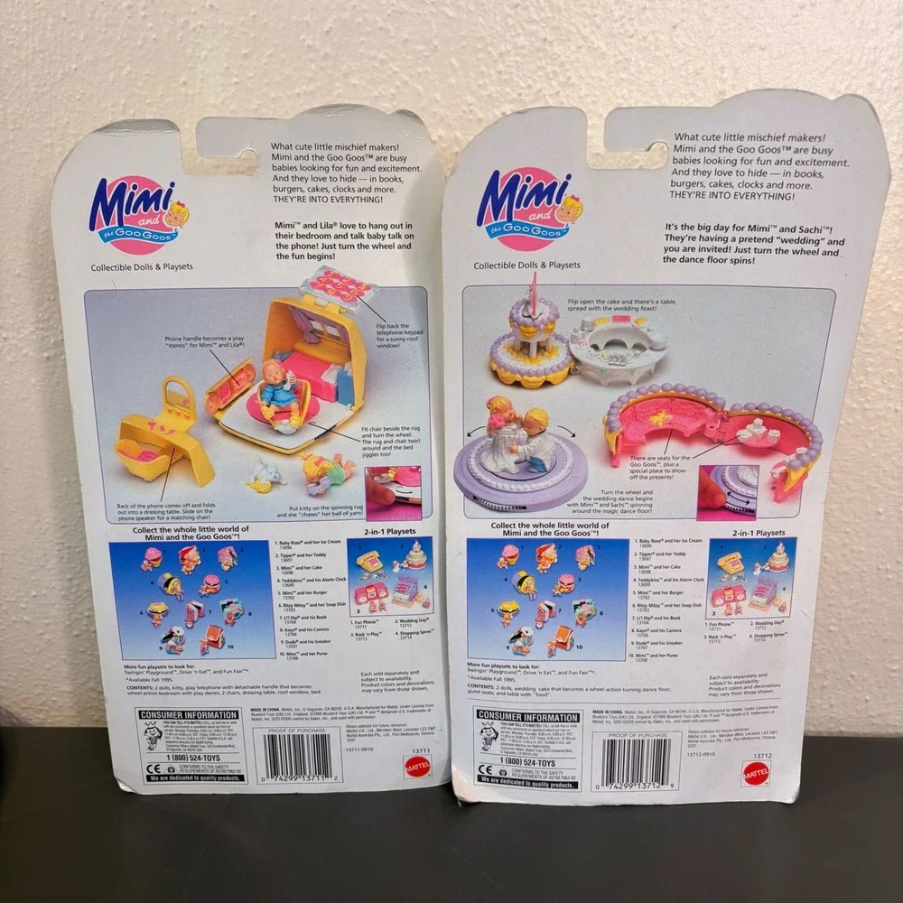 Mattel Mimi and the Goo Goos Playset Kids Multi New Vintage 1995 Fun Phone Lot